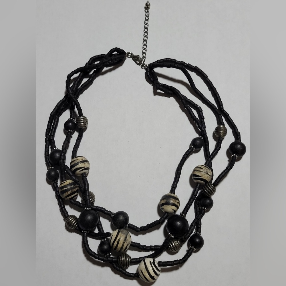 Vintage Wood Boho Necklace